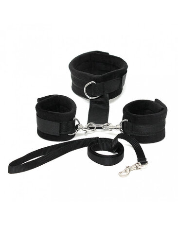 Rimba Bondage Play Rimba - Soft Collar to Wrist Cuff Set