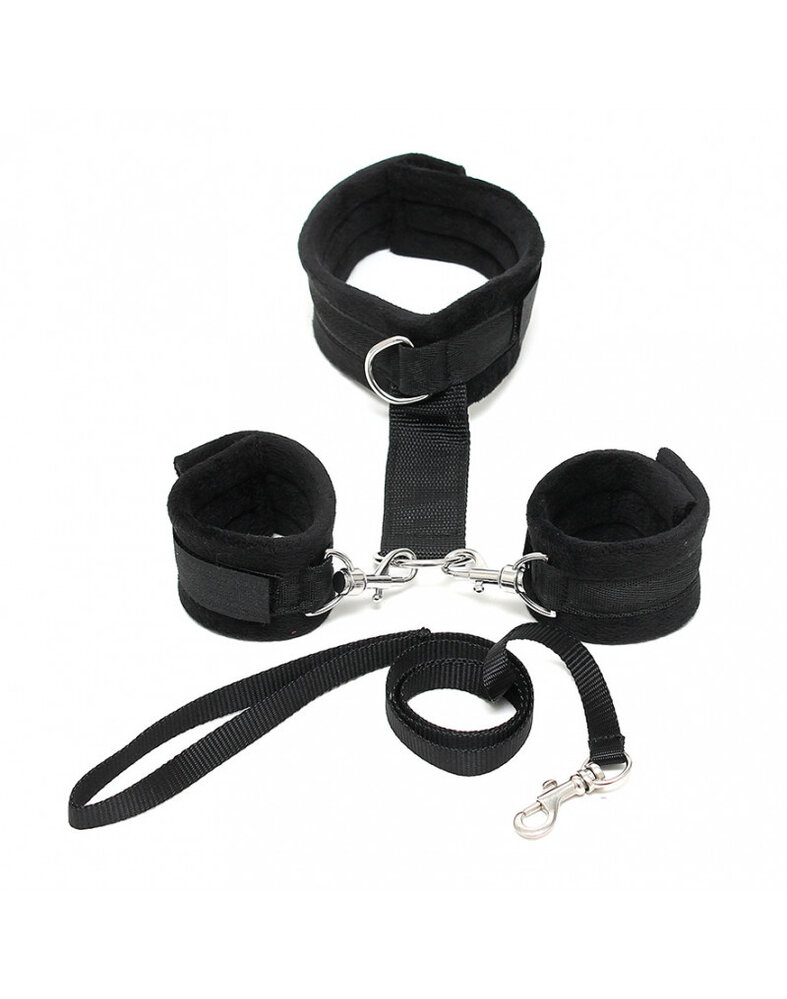 Rimba Bondage Play Rimba - Soft Collar to Wrist Cuff Set Rimba Bondage Play Rimba - Soft Collar to Wrist Cuff Set