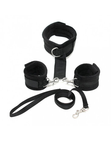 Rimba Bondage Play Rimba - Soft Collar to Wrist Cuff Set Rimba Bondage Play Rimba - Soft Collar to Wrist Cuff Set