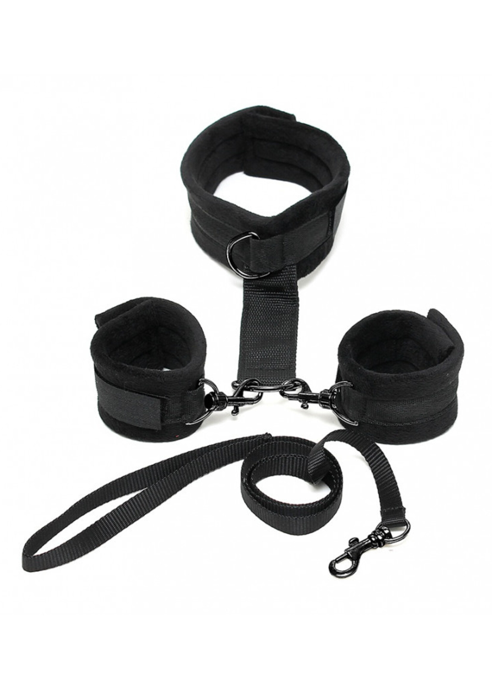 Rimba Bondage Play Zachte bondagehalsband met handboeien