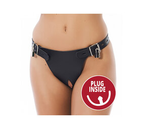 Rimba Bondage Play Ceinture de chasteté avec verrou et plug anal Rimba Bondage Play Ceinture de chasteté avec verrou et plug anal