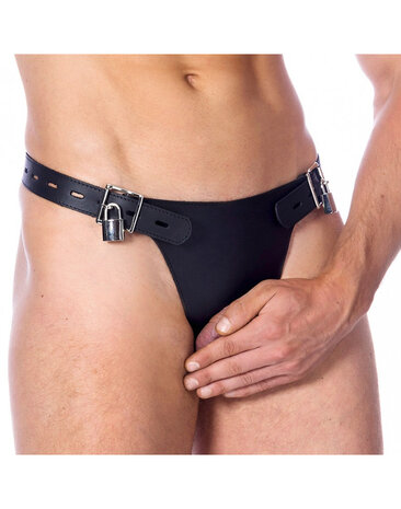 Rimba Bondage Play Rimba Leather Chastity Belt – Lockable | Adjustable from 78-115cm Rimba Bondage Play Rimba Leather Chastity Belt – Lockable | Adjustable from 78-115cm