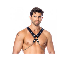 Rimba Bondage Play Harnais de corps avec chaînes en métal Rimba Bondage Play Harnais de corps avec chaînes en métal