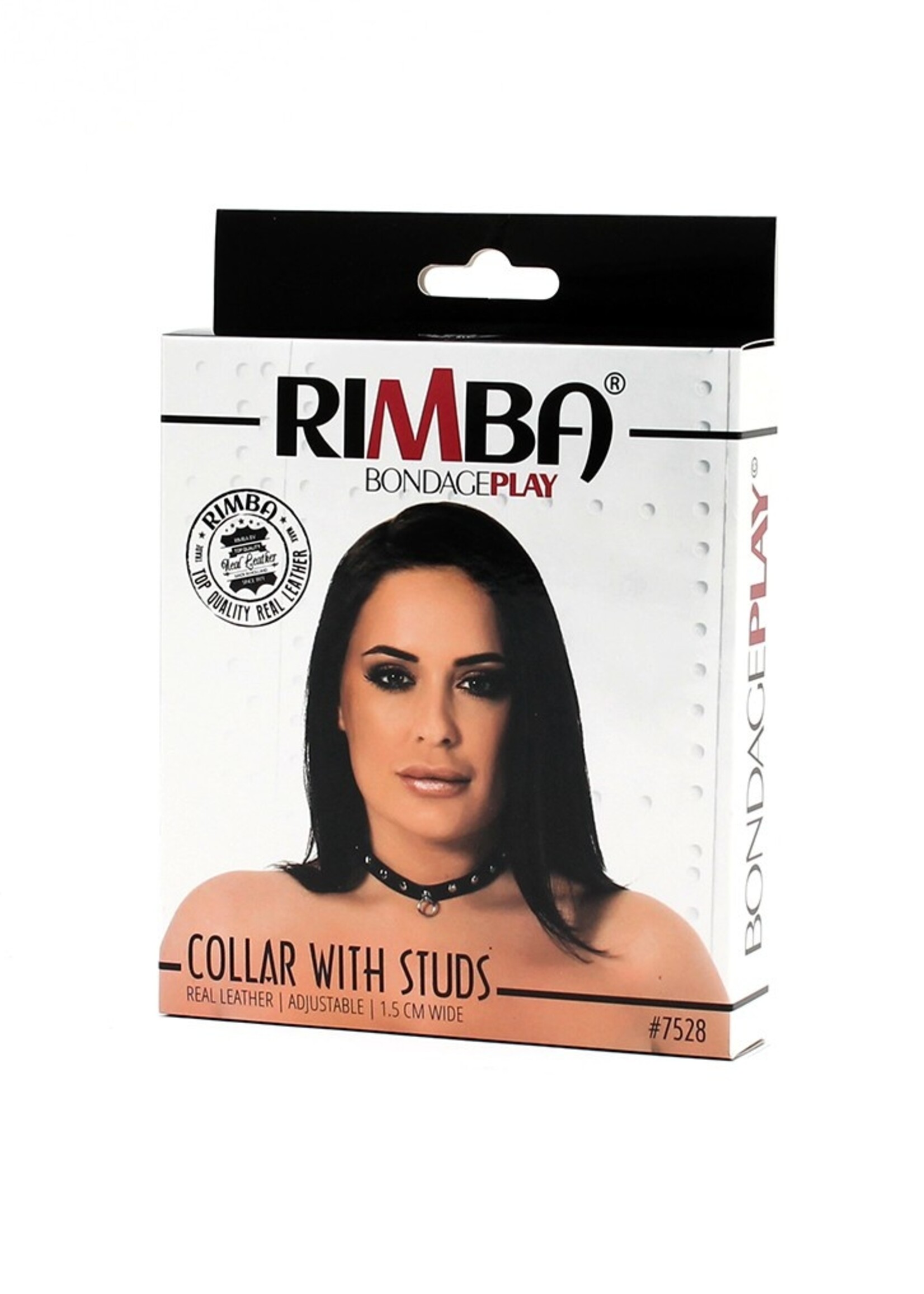 Rimba Bondage Play Nappa leren choker met studs – 1,5 cm | Verstelbaar & verleidelijk