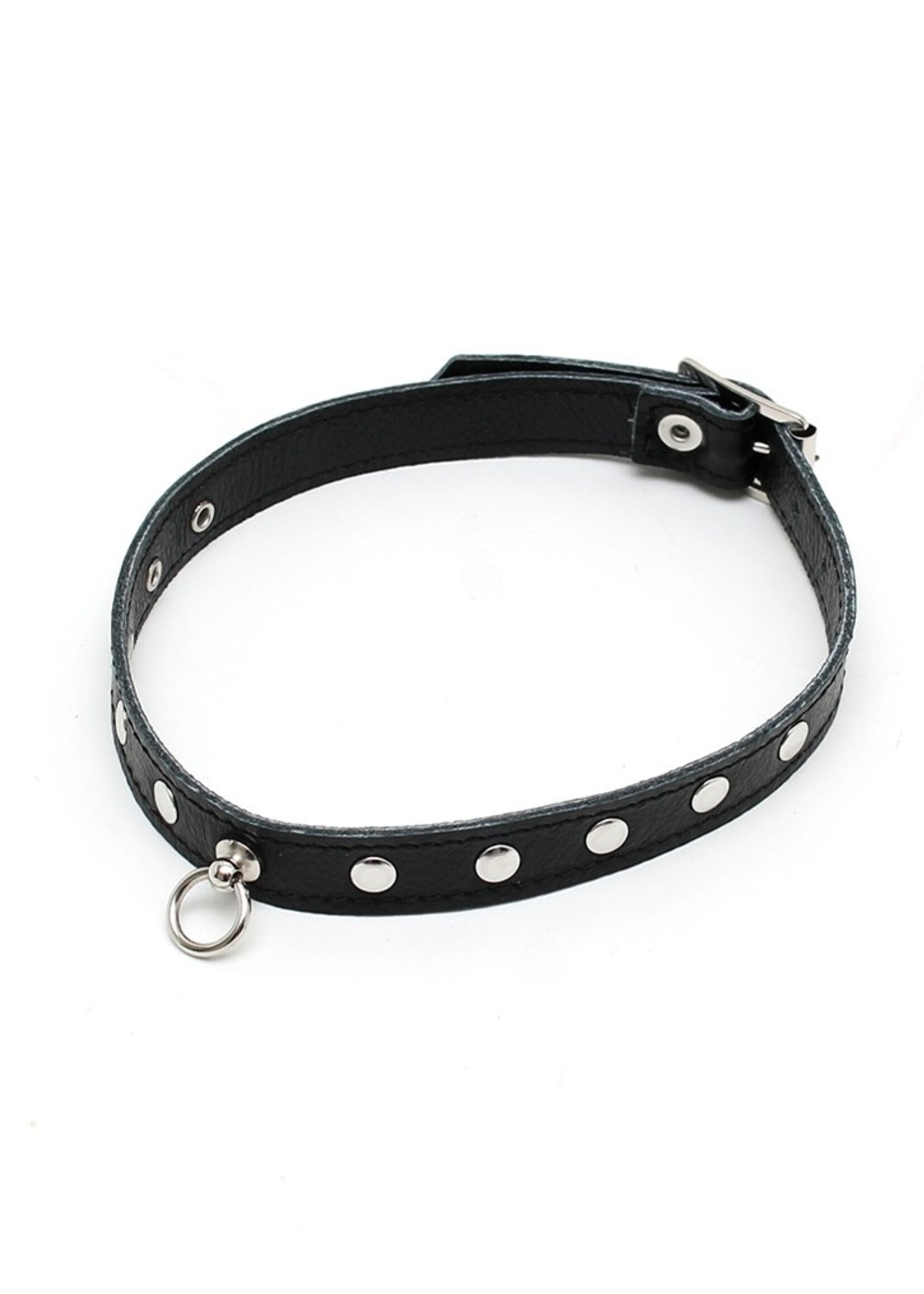 Rimba Bondage Play Nappa leren choker met studs – 1,5 cm | Verstelbaar & verleidelijk
