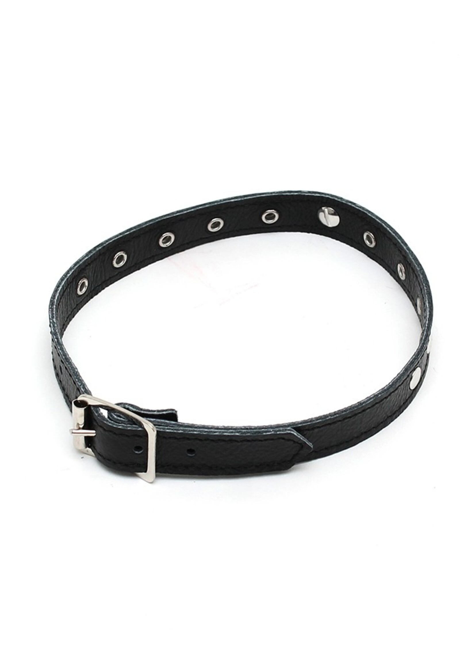 Rimba Bondage Play Nappa leren choker met studs – 1,5 cm | Verstelbaar & verleidelijk