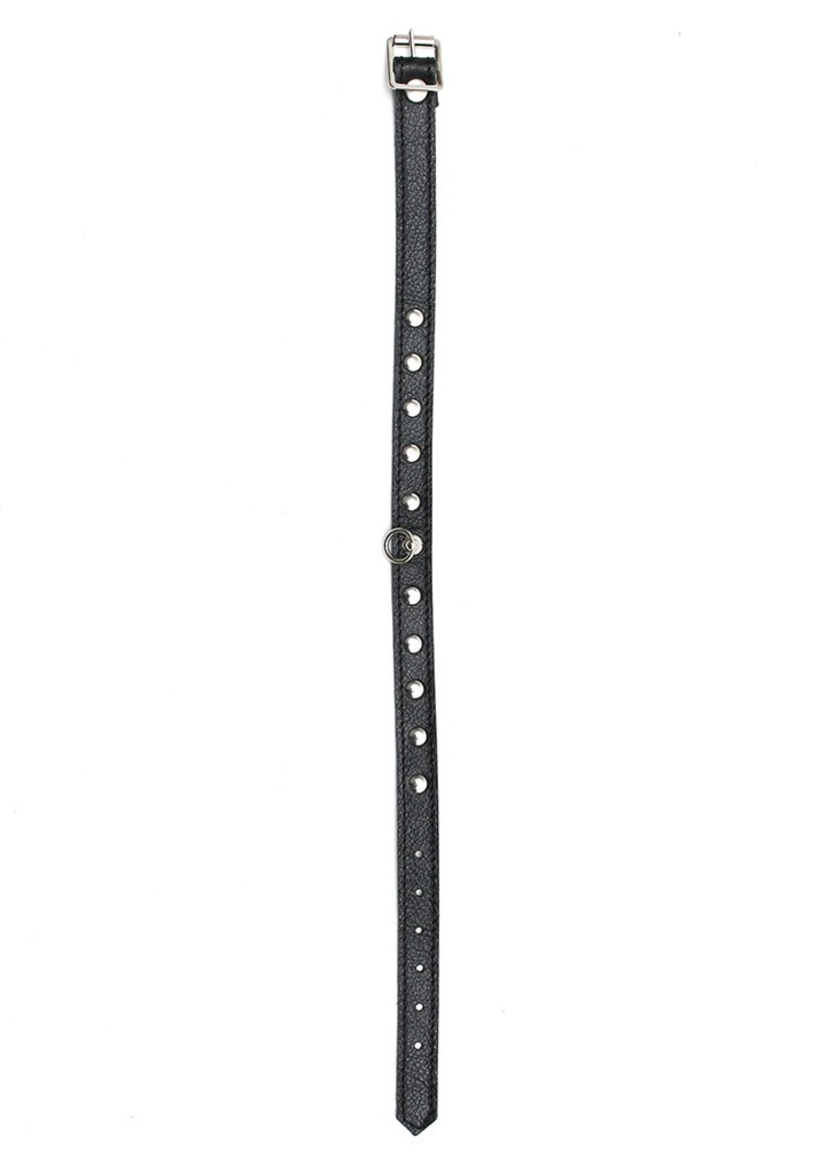 Rimba Bondage Play Nappaleder Halsband mit Nieten – 1,5 cm | Verstellbar & Verführerisch