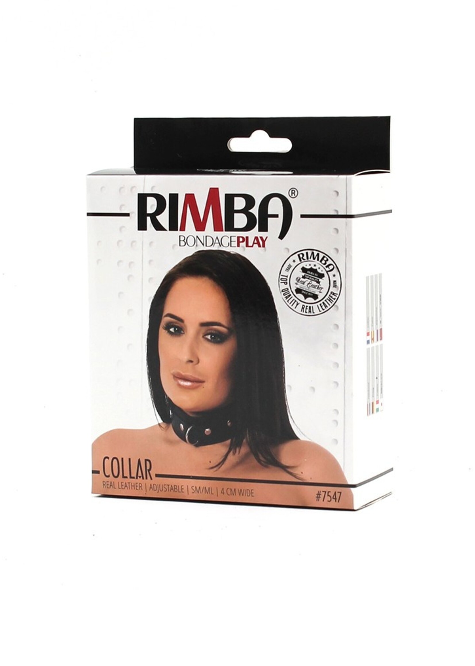 Rimba Bondage Play Leder Halsband – 4 cm breit mit D-Ring | Verstellbar in 2 Größen