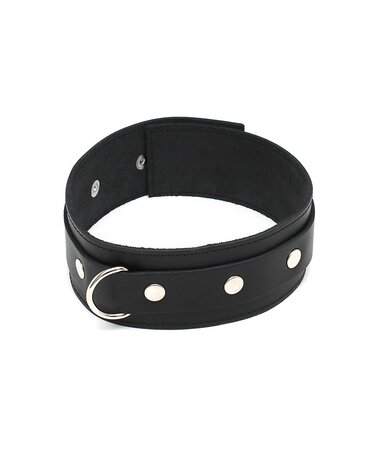 Rimba Bondage Play Rimba leather collar - 4 cm wide with D-ring | Adjustable in 2 sizes Rimba Bondage Play Rimba leather collar - 4 cm wide with D-ring | Adjustable in 2 sizes