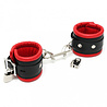 Rimba Bondage Play Menottes rembourrées Rimba Luxe | Cuir véritable en noir et rouge Rimba Bondage Play Menottes rembourrées Rimba Luxe | Cuir véritable en noir et rouge