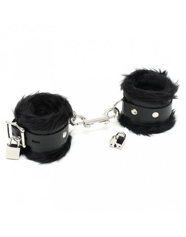 Rimba Bondage Play Rimba - Ankle cuffs padded with fur with padlocks Rimba Bondage Play Rimba - Ankle cuffs padded with fur with padlocks