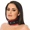 Rimba Bondage Play Echt lederen halsband – Gevoerd & Verstelbaar | Rood-Zwart Rimba Bondage Play Echt lederen halsband – Gevoerd & Verstelbaar | Rood-Zwart
