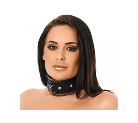 Rimba Bondage Play Gepolsterte Halsband - Braun-Schwarz Rimba Bondage Play Gepolsterte Halsband - Braun-Schwarz