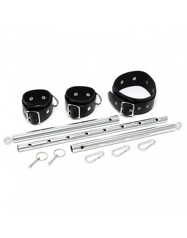 Rimba Bondage Play Bondage Spreizstange mit Leder-Hand- & Halsfessel – Verstellbar (55–85 cm) Rimba Bondage Play Bondage Spreizstange mit Leder-Hand- & Halsfessel – Verstellbar (55–85 cm)