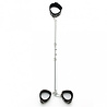 Rimba Bondage Play Bondage spreidstang met leren hand- en nekboeien – Verstelbaar (55–85 cm)