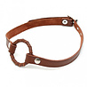 Rimba Bondage Play Mondknevel met O-ring van bruin leer