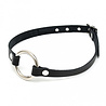 Rimba Bondage Play Mundknebel mit O-Ring – Verstellbar | Leder & Metall - Schwarz
