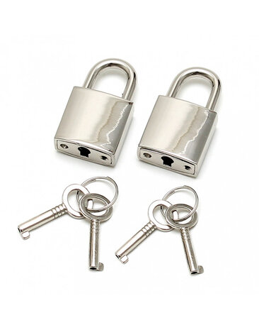 Rimba Bondage Play Rimba Padlocks – Set of 2 | Shiny metal, 4 keys Rimba Bondage Play Rimba Padlocks – Set of 2 | Shiny metal, 4 keys