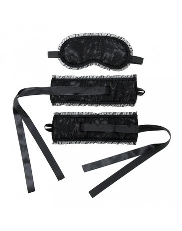 Rimba Bondage Play Satin Bondage Set – Handschellen & Maske | Burlesque-Look