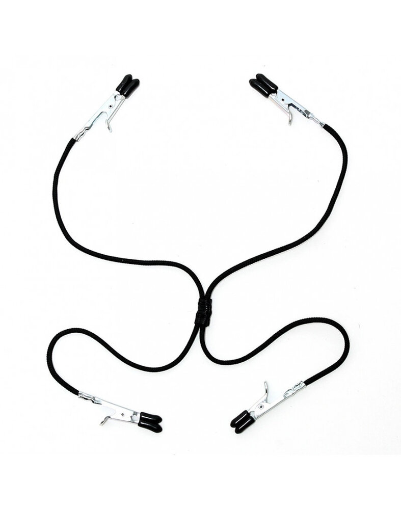 Rimba Bondage Play Rimba Nipple & Intimate Clamps - 4 crocodile clips with elastic band Rimba Bondage Play Rimba Nipple & Intimate Clamps - 4 crocodile clips with elastic band