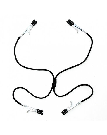 Rimba Bondage Play Rimba Nipple & Intimate Clamps - 4 crocodile clips with elastic band Rimba Bondage Play Rimba Nipple & Intimate Clamps - 4 crocodile clips with elastic band