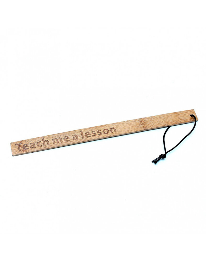 Rimba Bondage Play Rimba Règle de fessée en bambou « Apprends-moi une leçon » – 40 cm
