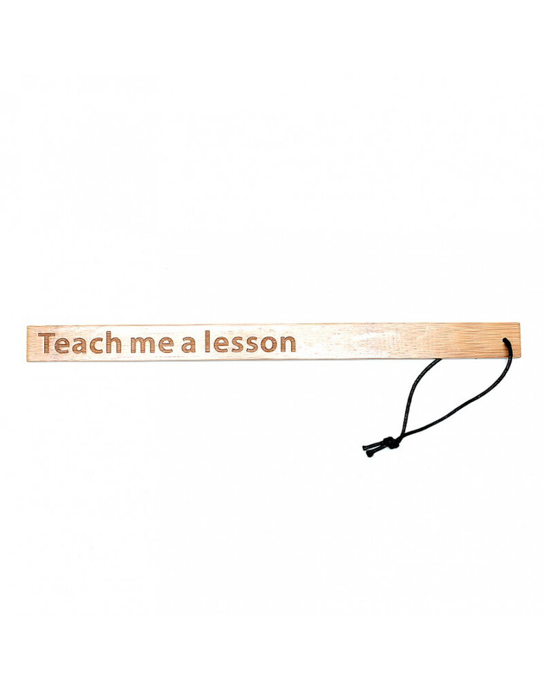 Rimba Bondage Play Rimba Règle de fessée en bambou « Apprends-moi une leçon » – 40 cm