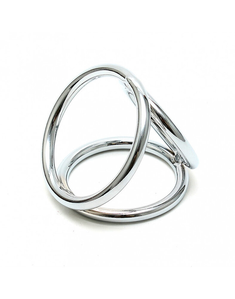 Rimba Bondage Play Rimba Triangle Cock & Balls Ring – Plaisir métallique dans un triangle Rimba Bondage Play Rimba Triangle Cock & Balls Ring – Plaisir métallique dans un triangle