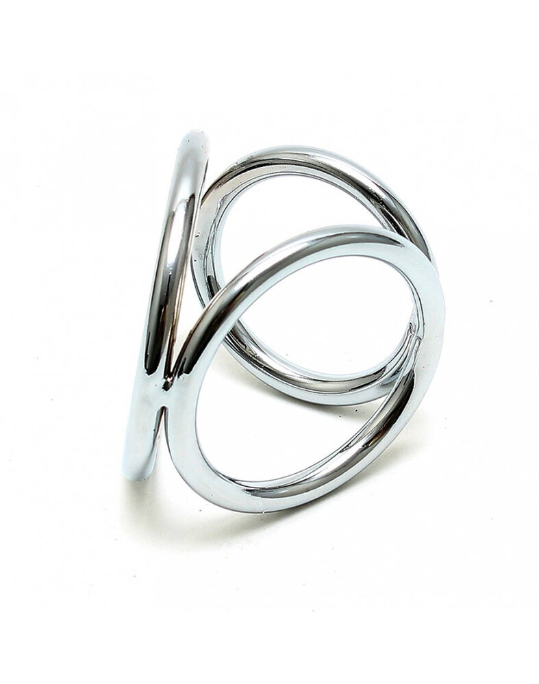 Rimba Bondage Play Triangel Cock & Balls Ring – Metallische Lust im Dreieck