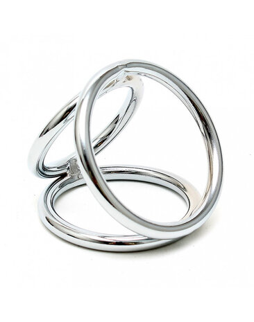 Rimba Bondage Play Triangle Cock & Balls Ring – Plaisir métallique dans un triangle