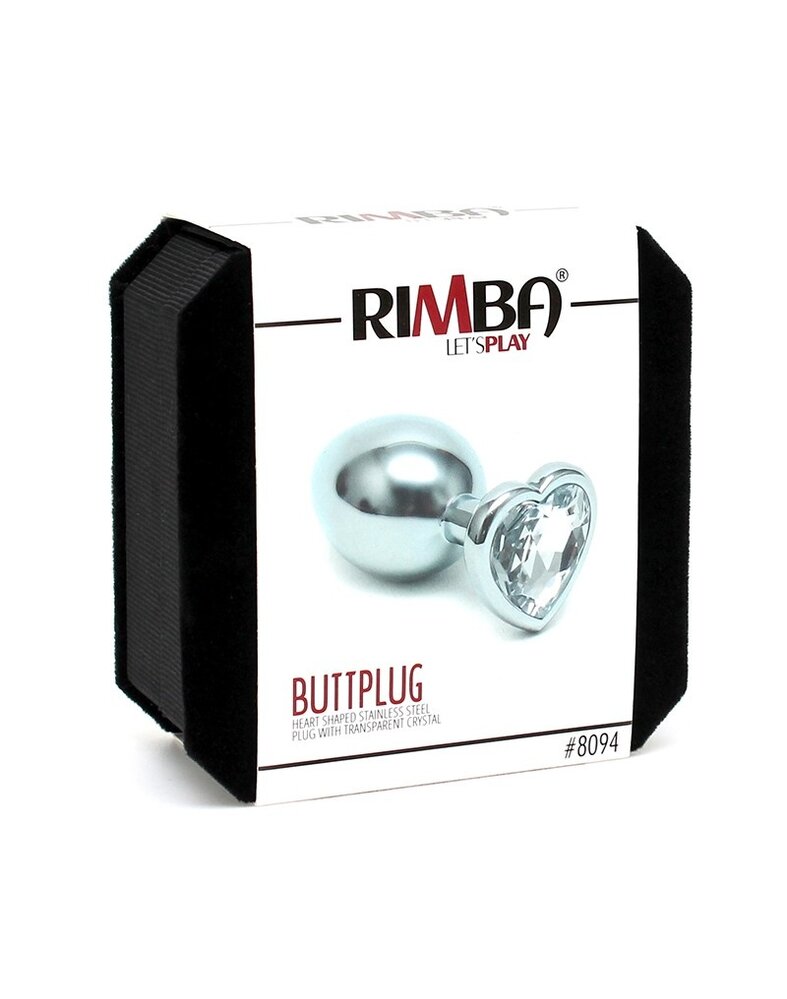 Rimba Bondage Play Rimba Analplug mit Herz-Kristall | Klein & Luxuriös | Metall | unisex Rimba Bondage Play Rimba Analplug mit Herz-Kristall | Klein & Luxuriös | Metall | unisex