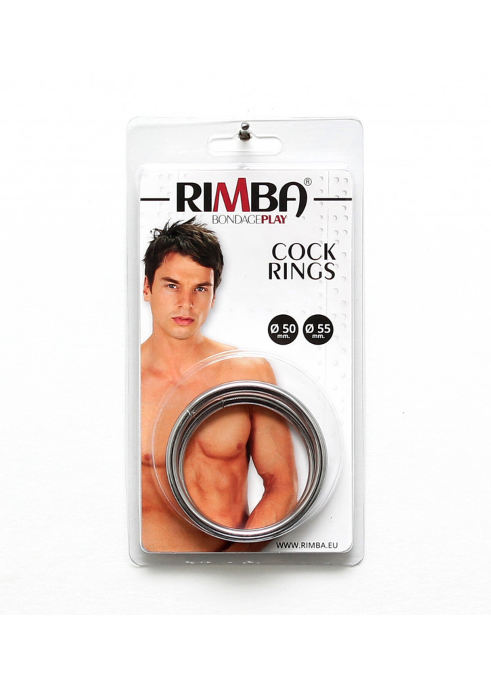 Rimba Bondage Play Cockringset – 2-delig | Verchroomd staal, 6 maten
