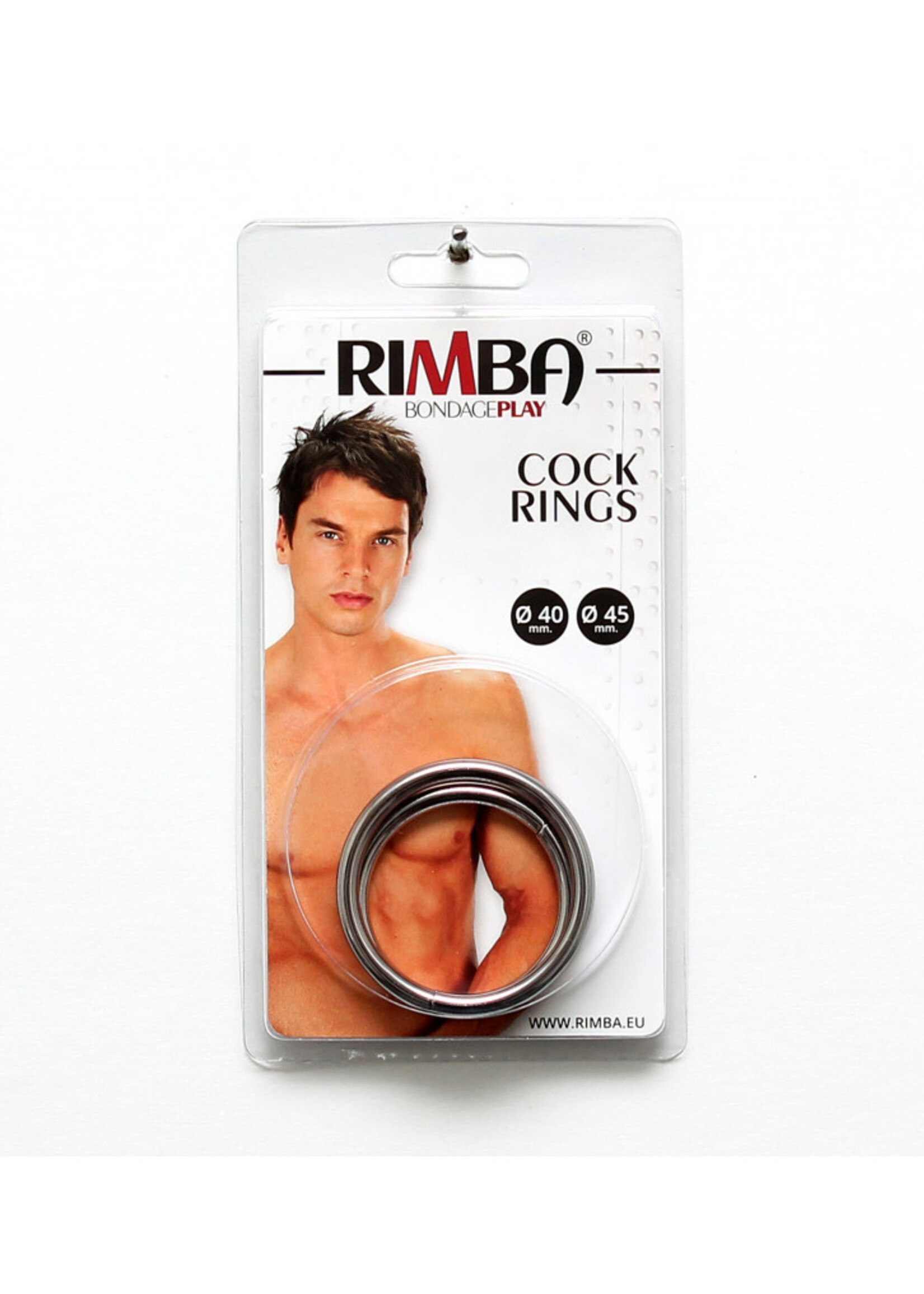 Rimba Bondage Play Cockringset – 2-delig | Verchroomd staal, 6 maten
