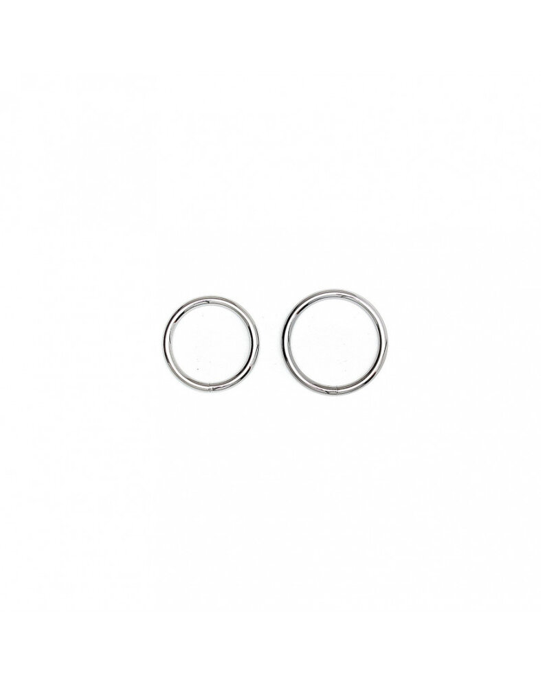 Rimba Bondage Play Cockring Set – 2-teilig | Verchromter Stahl, 6 Größen