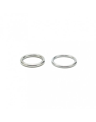 Rimba Bondage Play Cockring Set – 2-teilig | Verchromter Stahl, 6 Größen