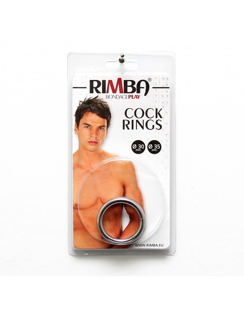 Rimba Bondage Play Cockring Set – 2-teilig | Verchromter Stahl, 6 Größen