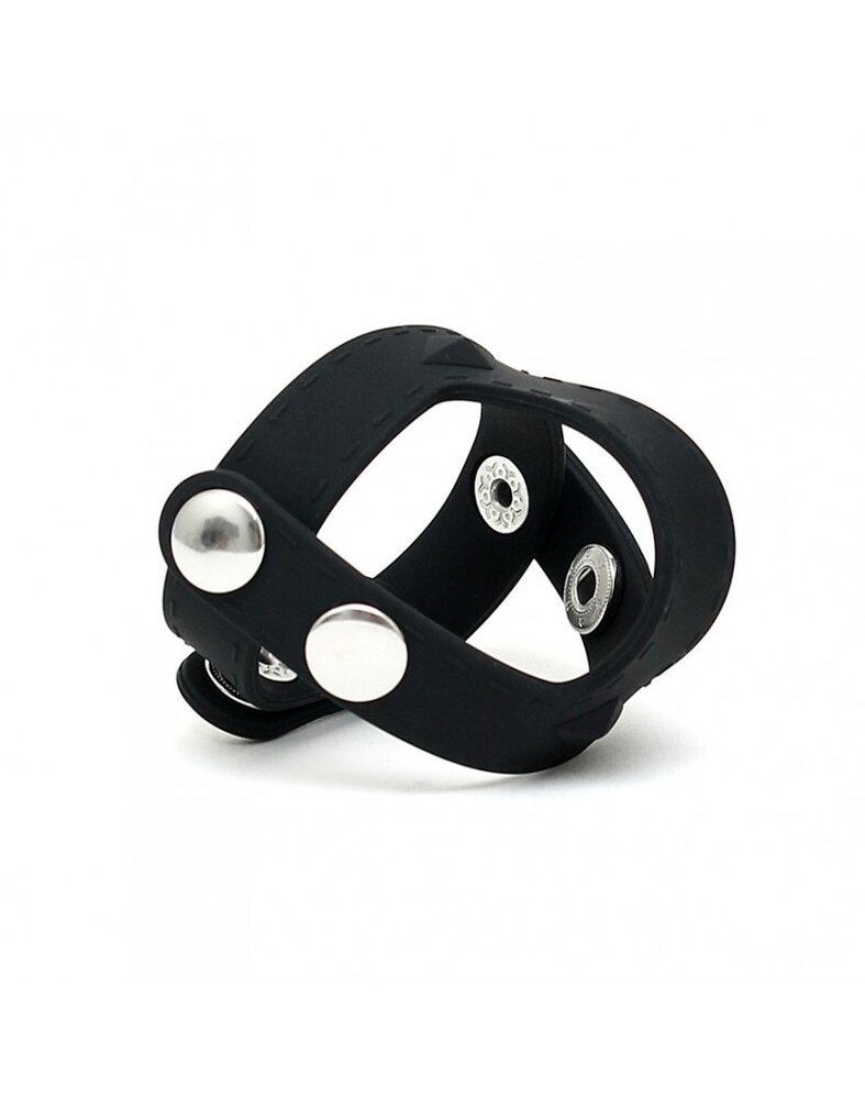 Rimba Bondage Play Rimba Penis Scrotum Strap – Adjustable & Silicone | Black Rimba Bondage Play Rimba Penis Scrotum Strap – Adjustable & Silicone | Black