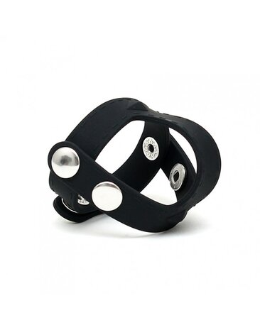 Rimba Bondage Play Rimba Penis Scrotum Strap – Adjustable & Silicone | Black Rimba Bondage Play Rimba Penis Scrotum Strap – Adjustable & Silicone | Black