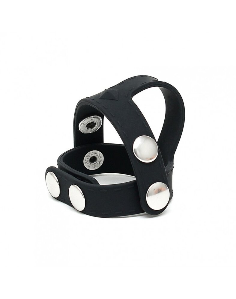 Rimba Bondage Play Rimba Penis Scrotum Strap – Adjustable & Silicone | Black Rimba Bondage Play Rimba Penis Scrotum Strap – Adjustable & Silicone | Black