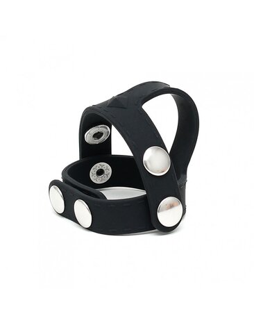 Rimba Bondage Play Rimba Penis Scrotum Strap – Adjustable & Silicone | Black Rimba Bondage Play Rimba Penis Scrotum Strap – Adjustable & Silicone | Black