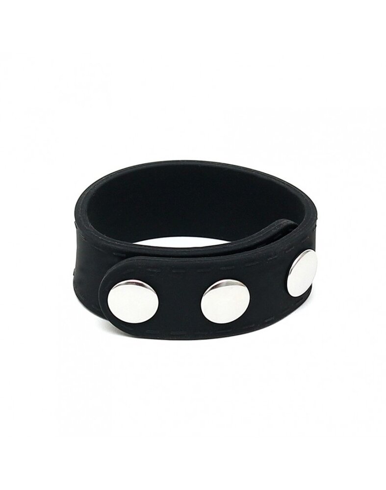 Rimba Bondage Play Verstelbare penisband | Siliconen in zwart