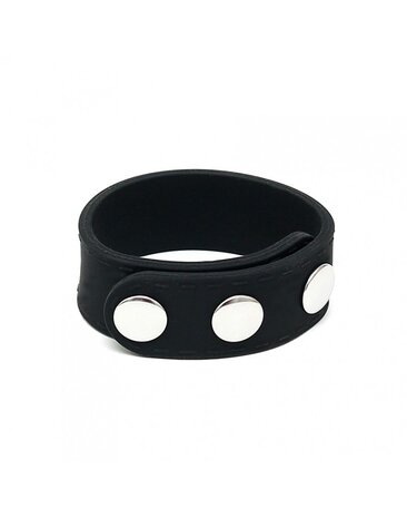 Rimba Bondage Play Verstelbare penisband | Siliconen in zwart