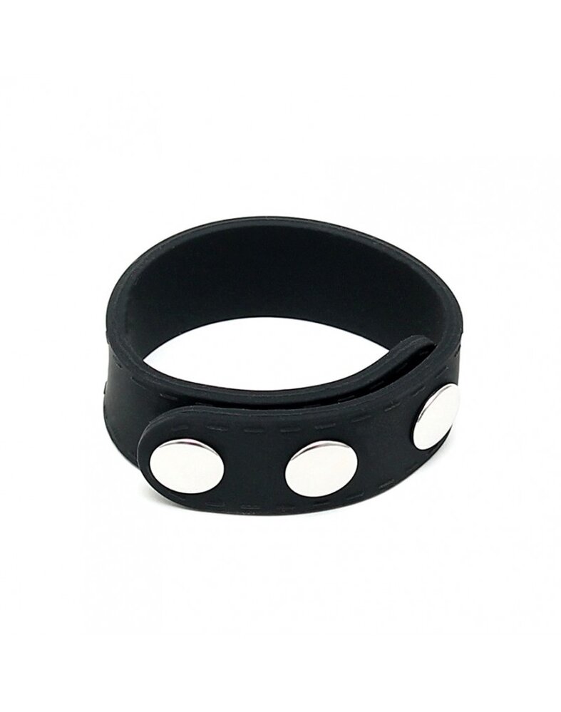 Rimba Bondage Play Verstelbare penisband | Siliconen in zwart