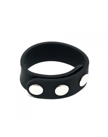 Rimba Bondage Play Verstelbare penisband | Siliconen in zwart