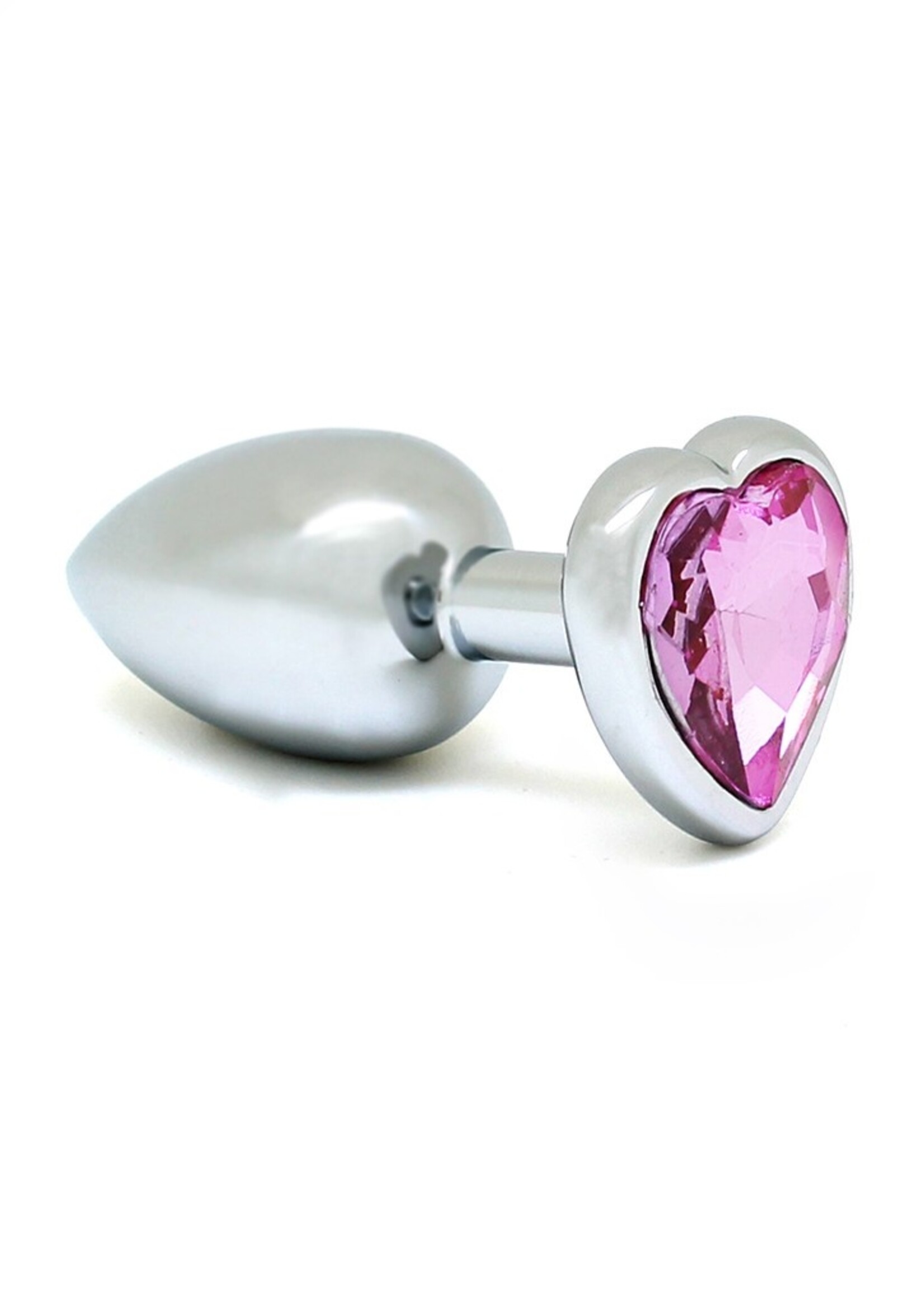 Rimba Bondage Play Anale plug met hartvormig kristal | Klein en luxueus | Metaal | Unisex