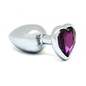 Rimba Bondage Play Anale plug met hartvormig kristal | Klein en luxueus | Metaal | Unisex Rimba Bondage Play Anale plug met hartvormig kristal | Klein en luxueus | Metaal | Unisex