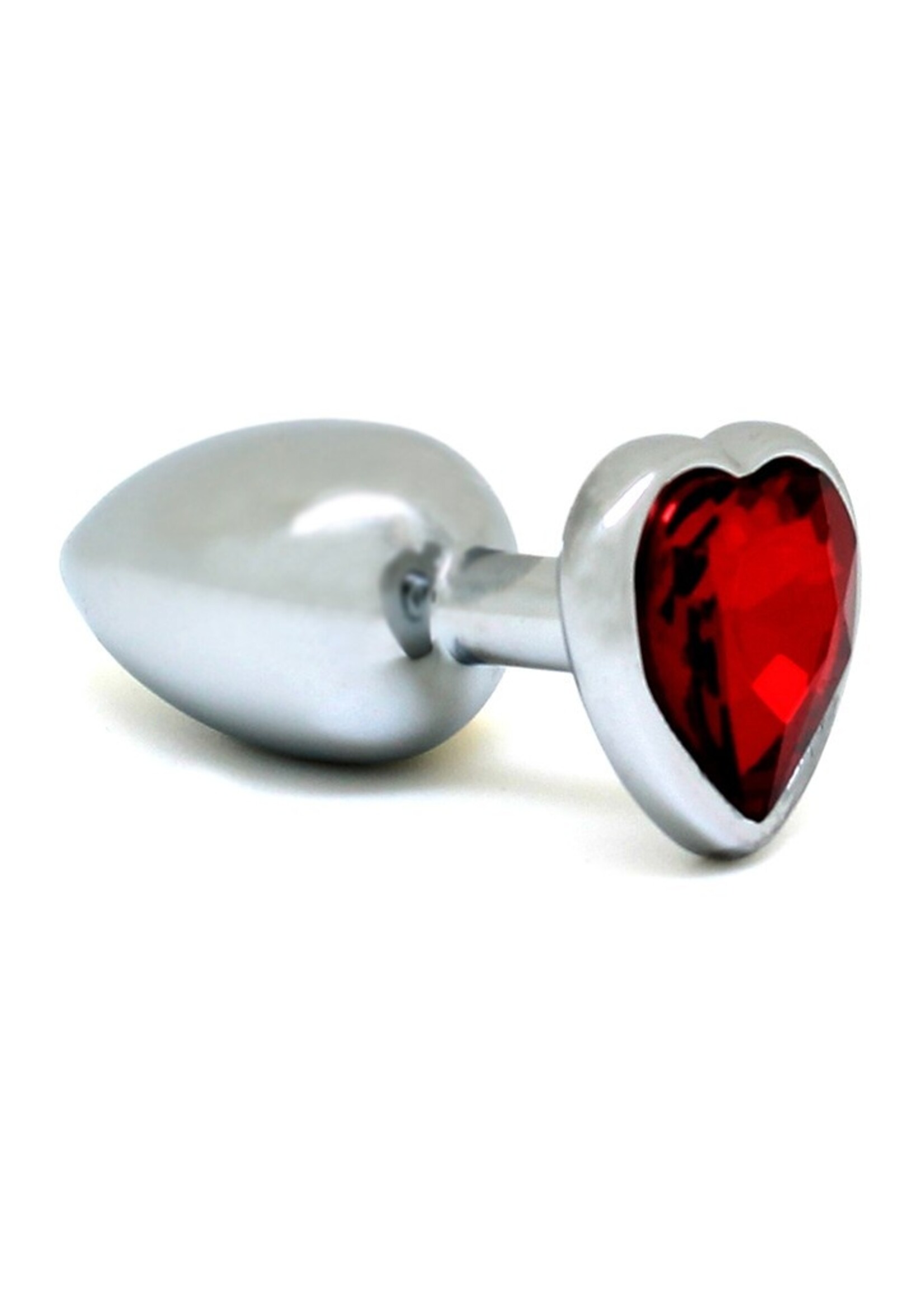 Rimba Bondage Play Plug anal Rimba avec cristal coeur | Petit et luxueux | métal | unisexe