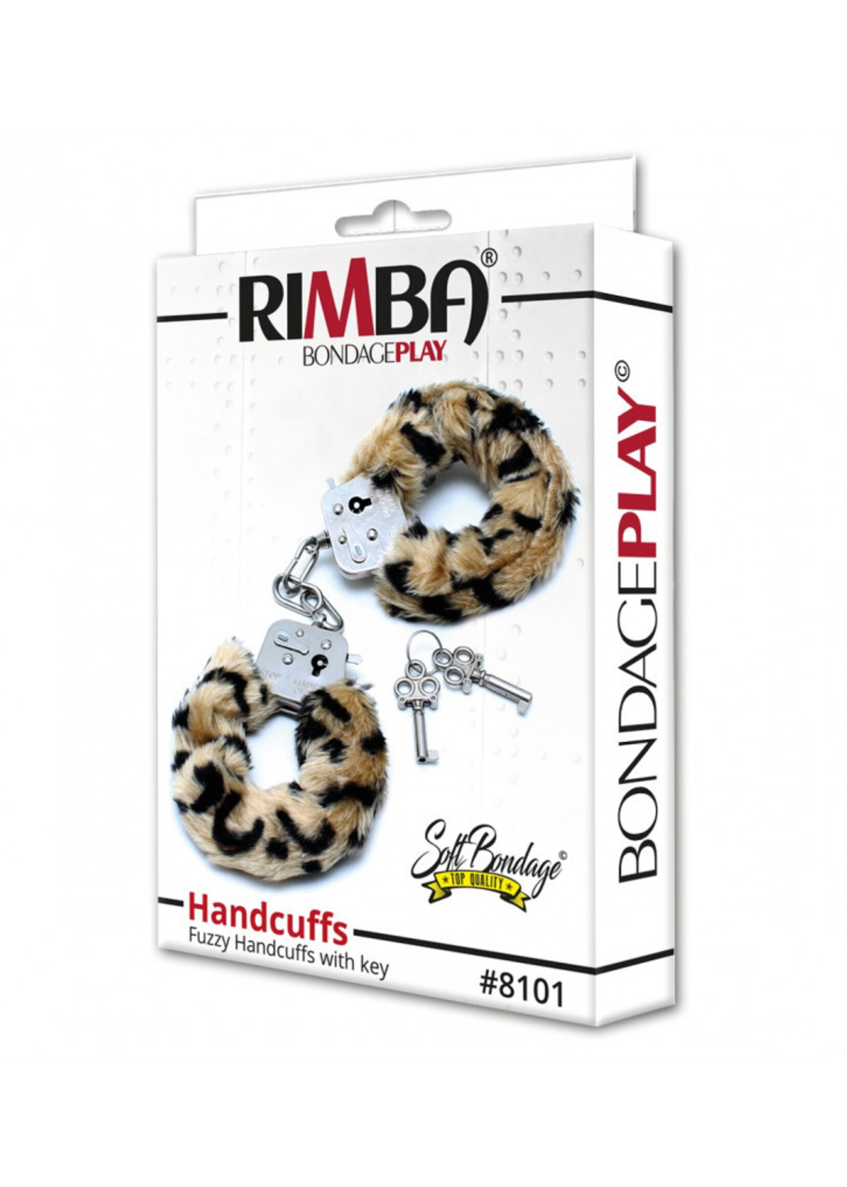 Rimba Bondage Play Menottes de police Rimba avec fourrure douce | Coffret cadeau - 5 couleurs