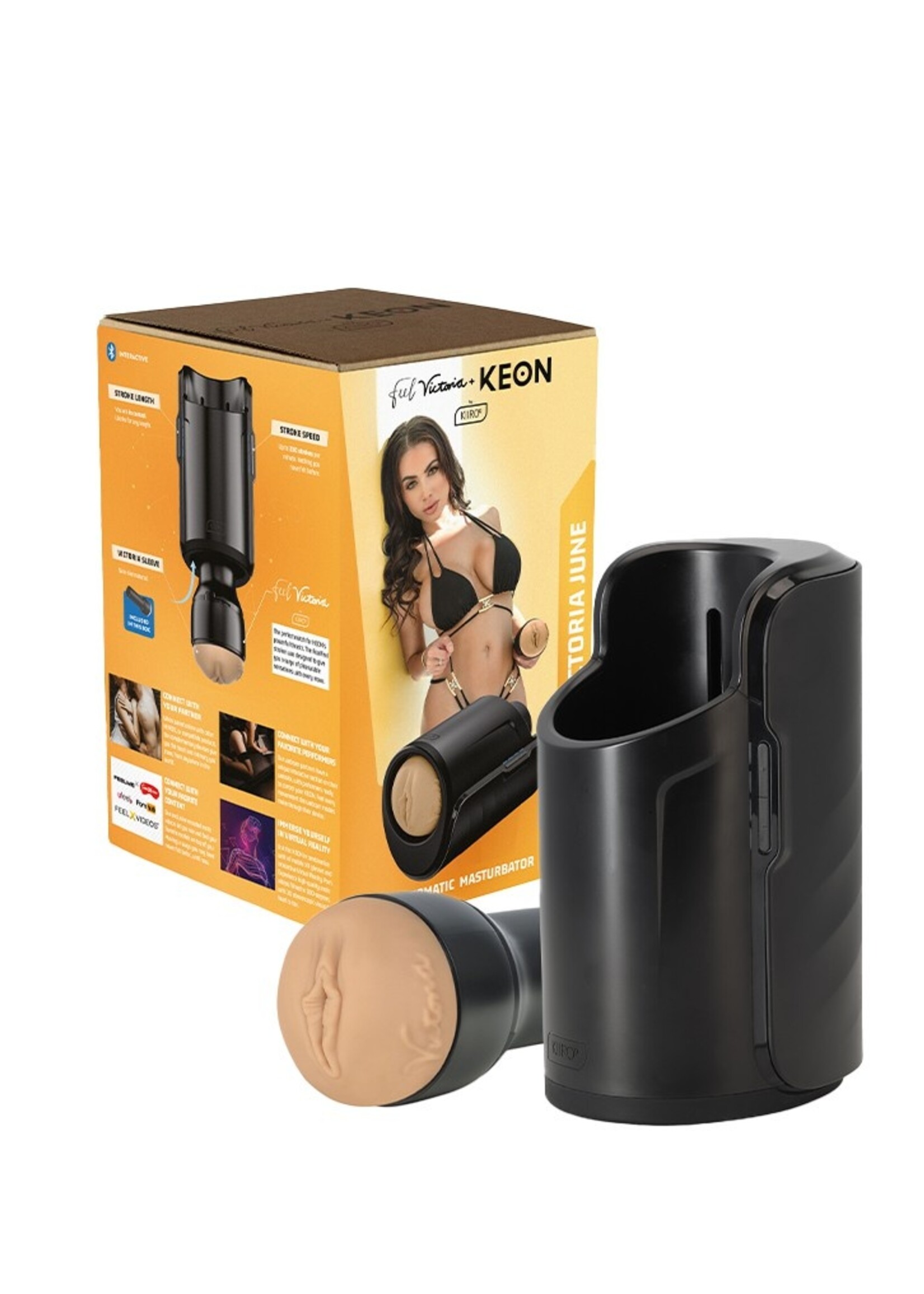 Kiiroo Ensemble Combo Kiiroo Keon avec Feel Victoria June – Plaisir interactif au plus haut niveau