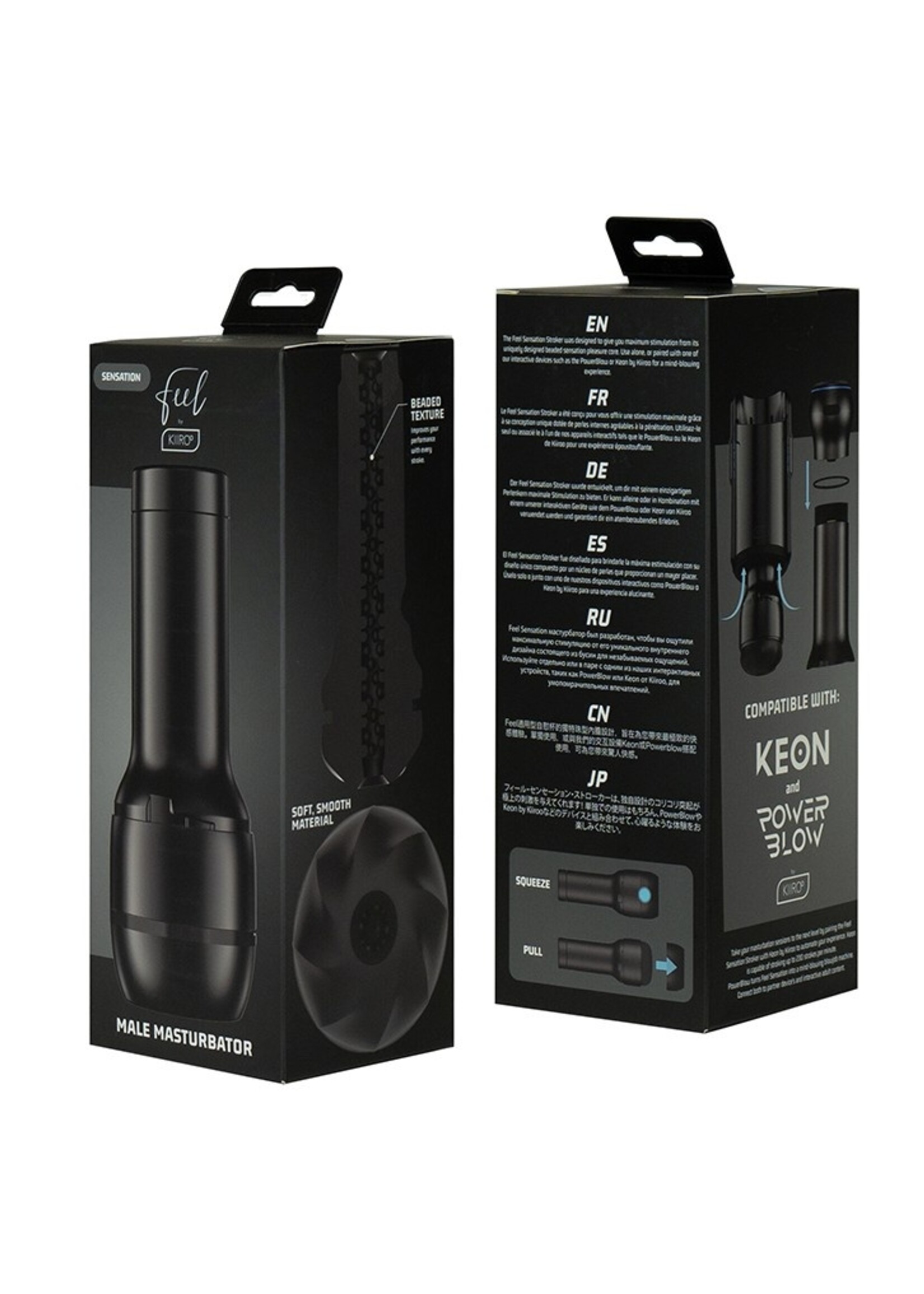 Kiiroo FeelSensation - Stroker non anatomique - Noir